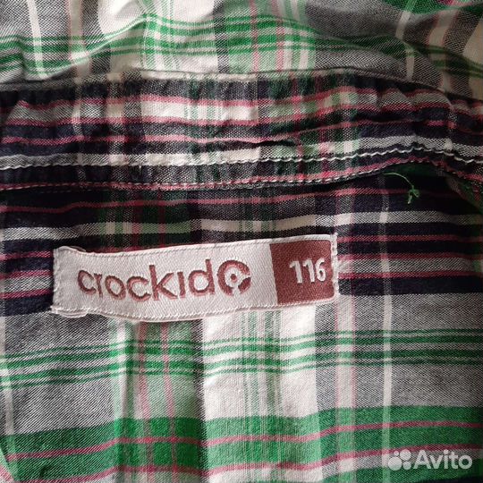 Crockid рубашка 116 и джинсы 122 мальчику