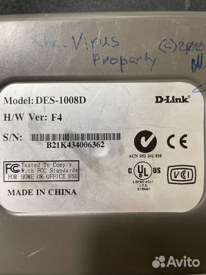 Коммутатор неуправляемый D-Link DES-1008D