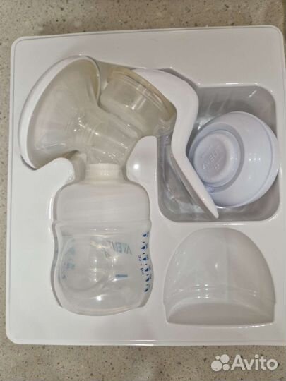 Молокоотсос avent ручной + бутылочки