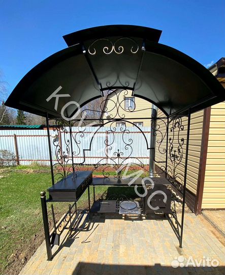 Мангал с крышей