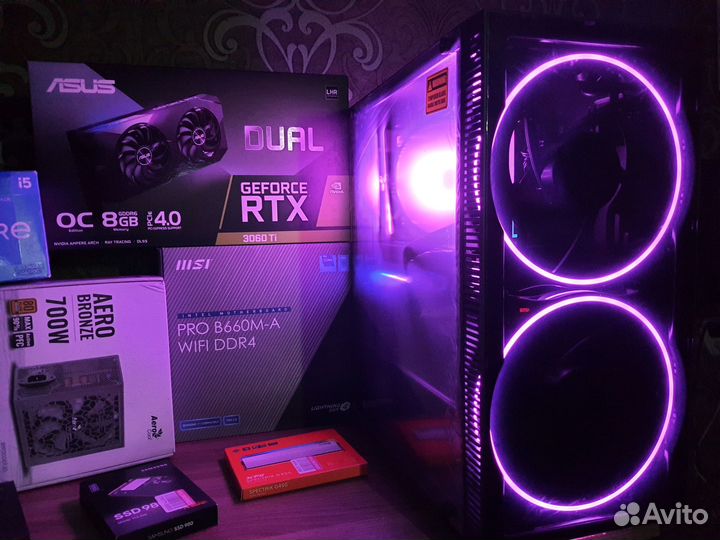 Мощный Gamemax PC Black Hole RTX3060Ti+ i5 12400
