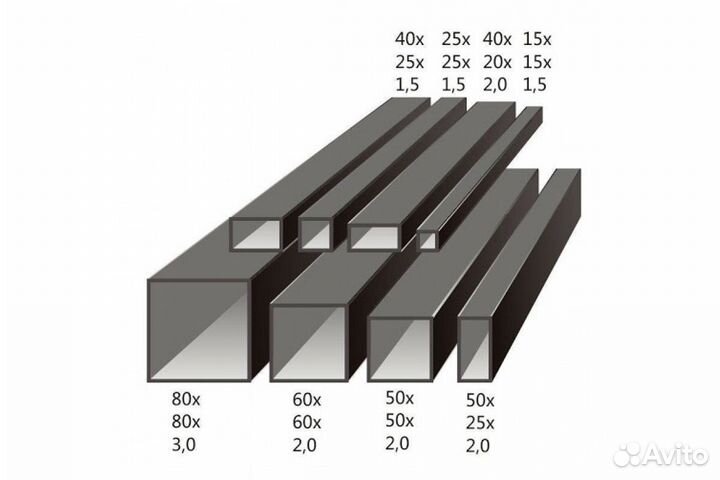 Профильная труба 50х25х1,5