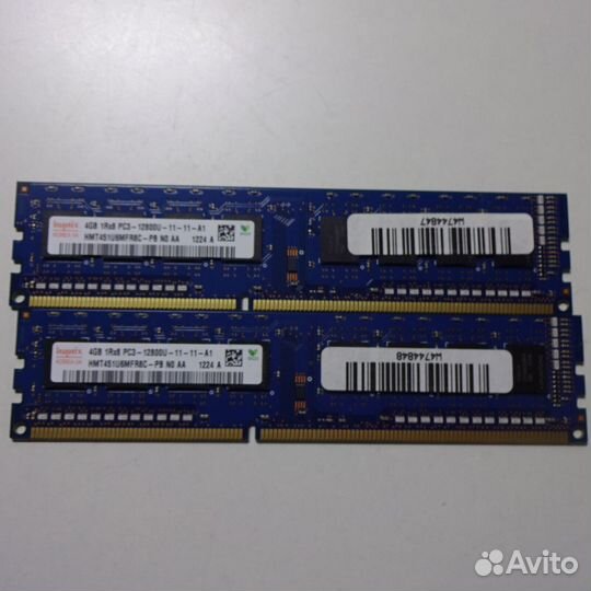 Оперативная память ddr3 8 gb Hynix (2*4)