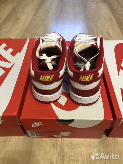 Кроссовки nike dunk LOW retro «GYM RED»