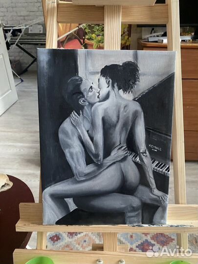 Картина маслом «влечение» на холсте