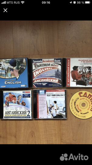 Книги и диски иностранные языки