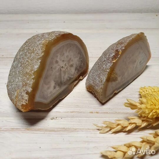 Агат с горным хрусталем