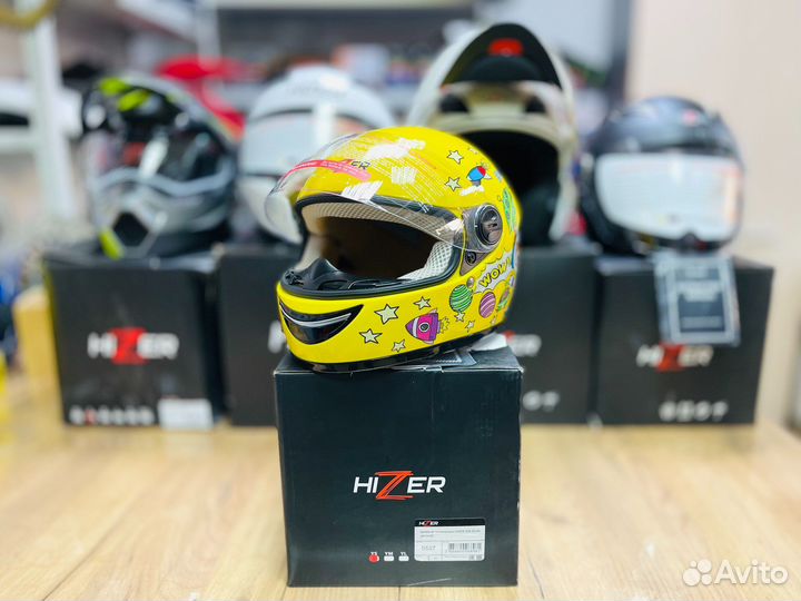 Детский мото шлем Hizer 218