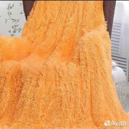 Плед пушистый травка