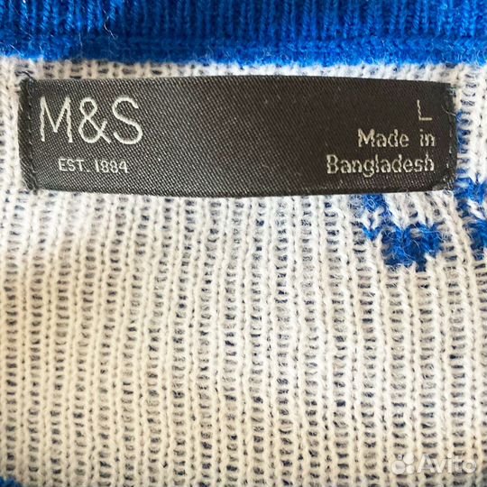 Свитер мужской, рождественский, M&S, L