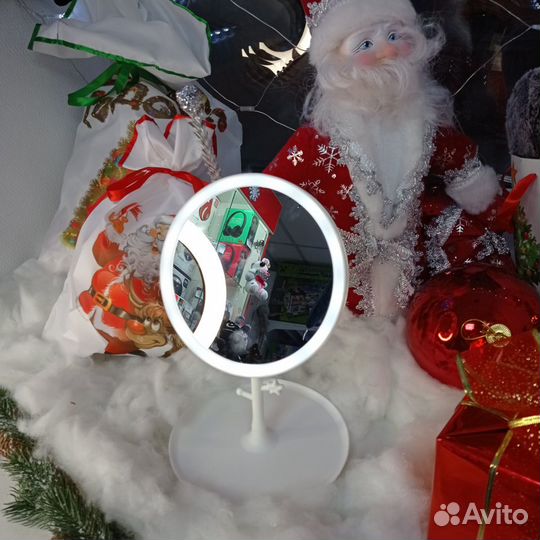 Сборное зеркало с подсветкой от аккумулятора (j-4)