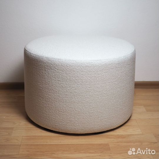 Пуф большой круглый в букле