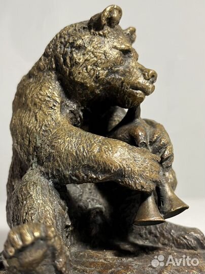 Статуэтка Медведь, бронза, Fratin, XIX век