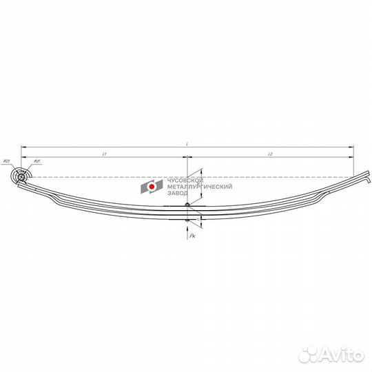 Рессора передняя 3-х л. камаз 65115 чмз