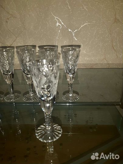 Хрустальные рюмки на ножке СССР