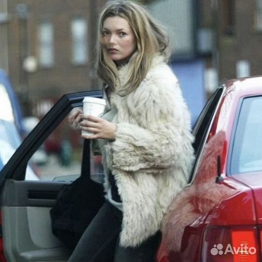 Шубка как у Кейт Мосс из натурального песца