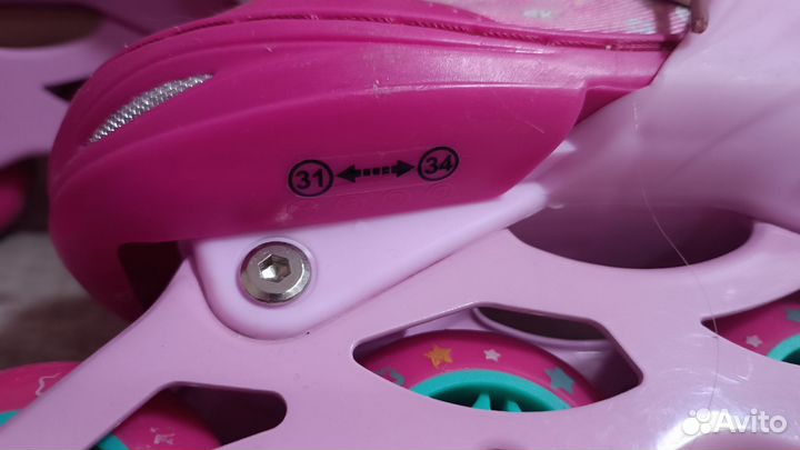 Продам детские ролики размер 31-34 и защиту