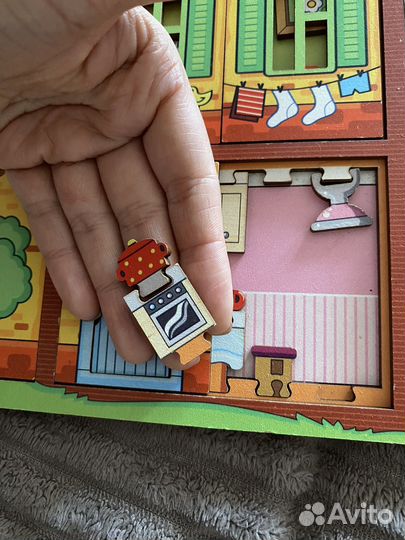 Развивающие деревянные игрушки, рамка, пазл