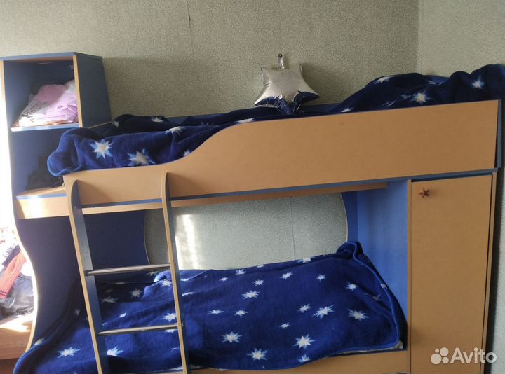 Двухъярусная кровать бу с матрасами