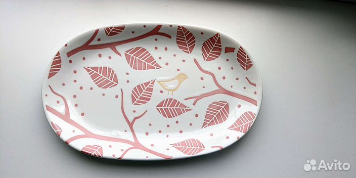 Блюдо с птичкой новое