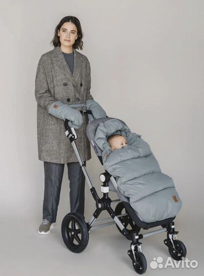 Leokid конверт зимний и варежки на коляску