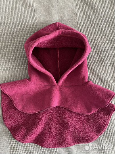 Капор с манишкой, капюшон полартек флис