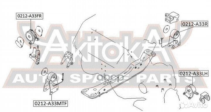 Подушка двигателя левая 0212-A33LH asva