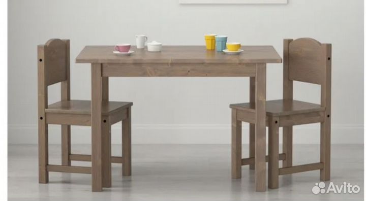 Детский стол и 2 стула IKEA