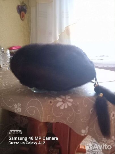 Берет женский норковый мягкий