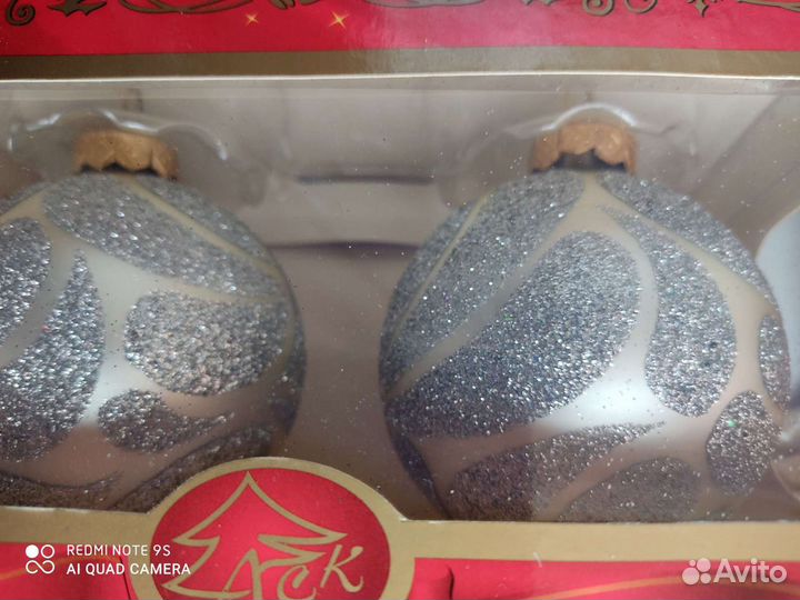 Ёлочные игрушки стеклянные новые коробкой