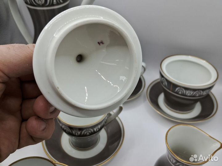 Кофейный сервиз гдр/ без одной чашки