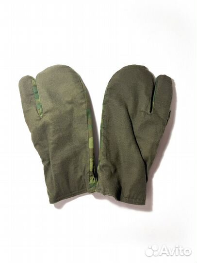 Варежки армейские зимние трёхпалые Флора с байкой