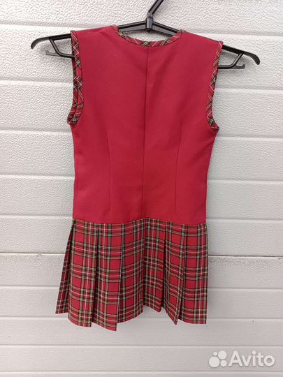Школьный сарафан бордовый