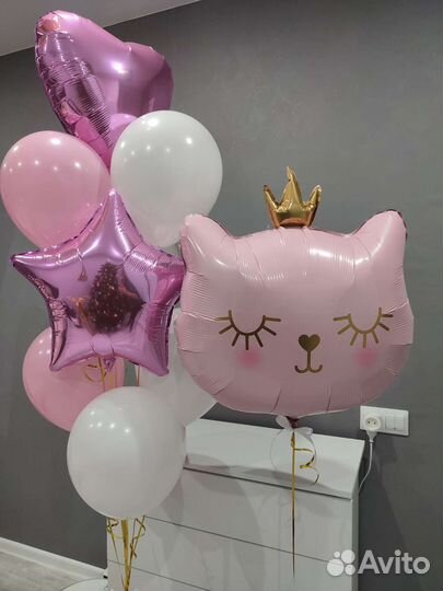 Гелиевые воздушные шары,цветы,коробка сюрприз