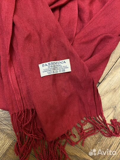 Шарф красный в клетку