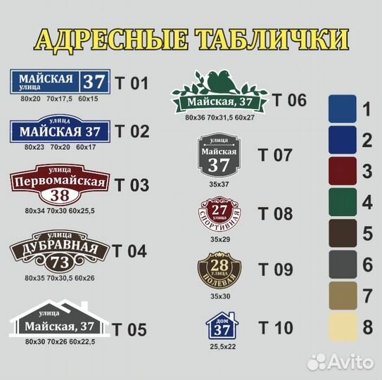 Адресные таблички