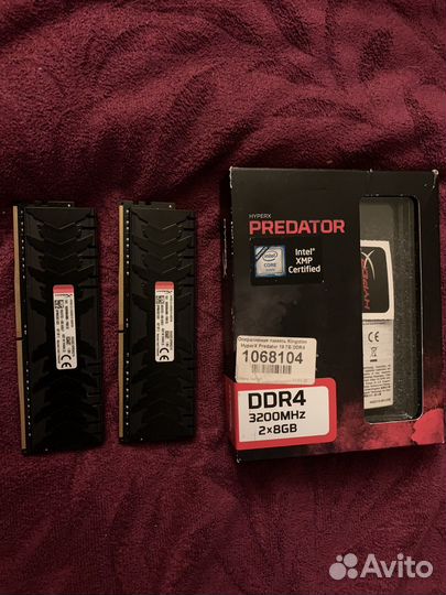 Kingston hyperx predator 16(8x2) gb 3200