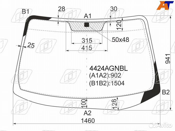 Лобовое стекло на Kia Sportage 04-10г