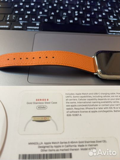 Часы apple watch 8 45 mm stainless steel
