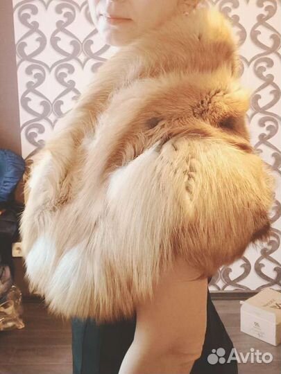 Палантин воротник из меха лисы