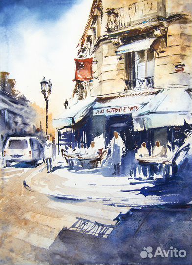 Картина акварелью пейзаж 