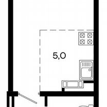 Квартира-студия, 35,1 м², 9/16 эт.