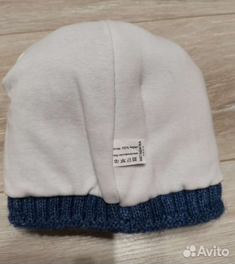 Новый комплект шапка и шарф для мальчика