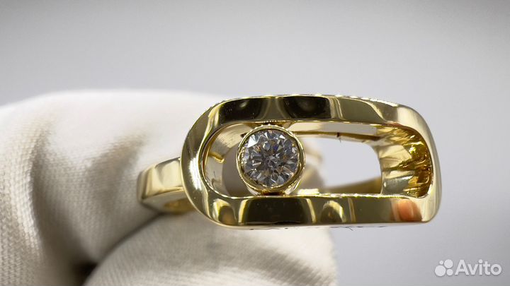 Messika кольцо золотое move uno 1 бриллиант