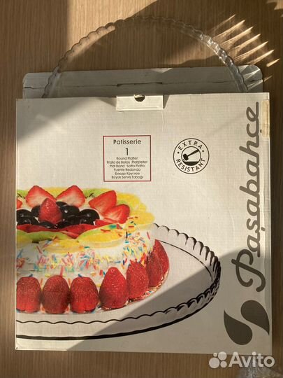 Блюдо стеклянное круглое 280мм Pasabache