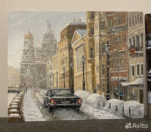 Картина маслом с Петербургом