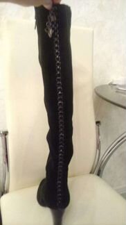 Сапоги евро зима замша женские 38 размер