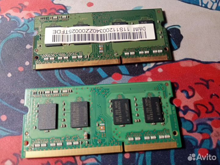 Оперативная память Samsung DDR3 1333 SO-dimm 2Gb
