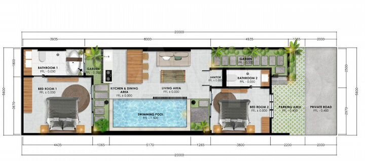 Дом 80 м² на участке 150 м² (Индонезия)