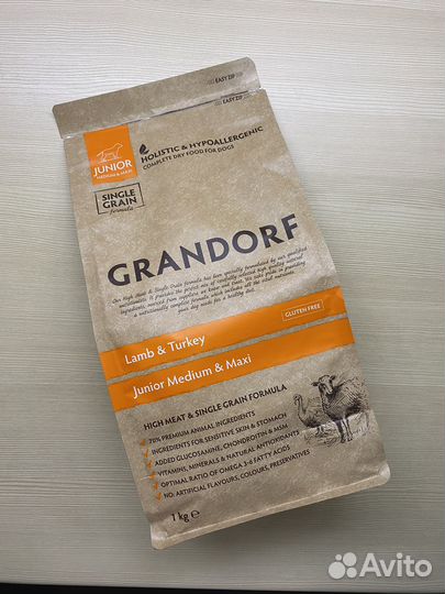 Корм для собак grandorf Junior 1 кг